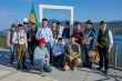 Schwerttanzprobe auf der Hotelterrasse, Gruppenbild